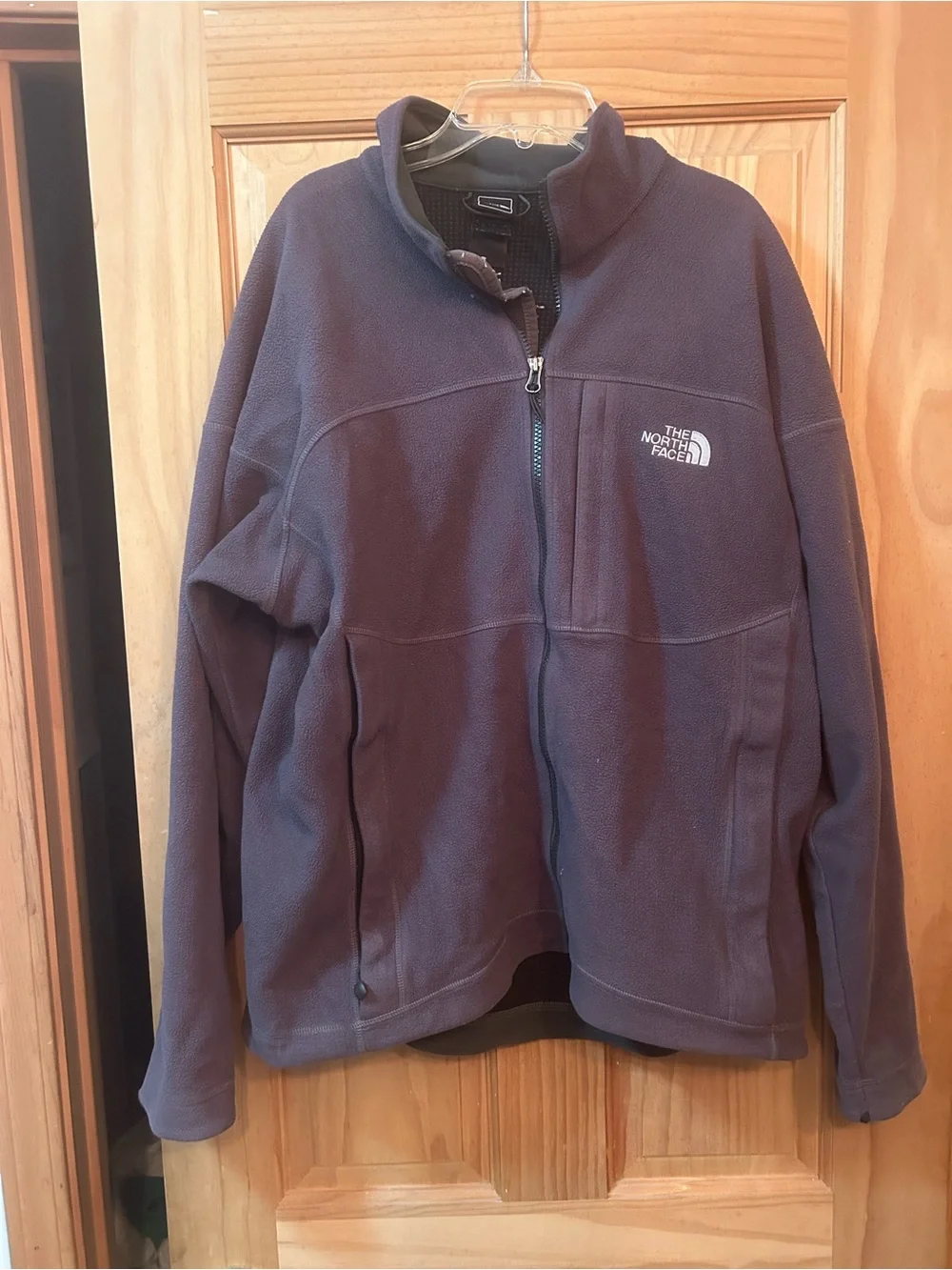 The North Face Men's Grey Fleece Jacket - Full Zip